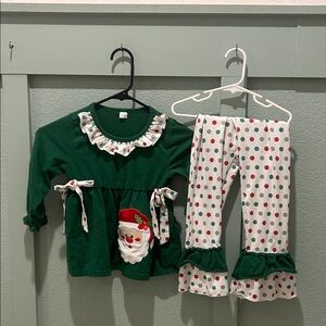 3-4T Christmas set with bell bottoms